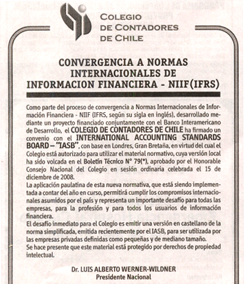 Aviso público del Colegio de Contadores